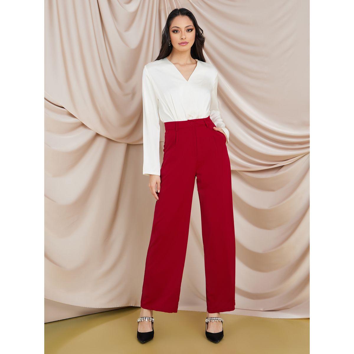 Styli Solid Wide Leg Trouser-women-clothing-bottoms-trousers-image-2