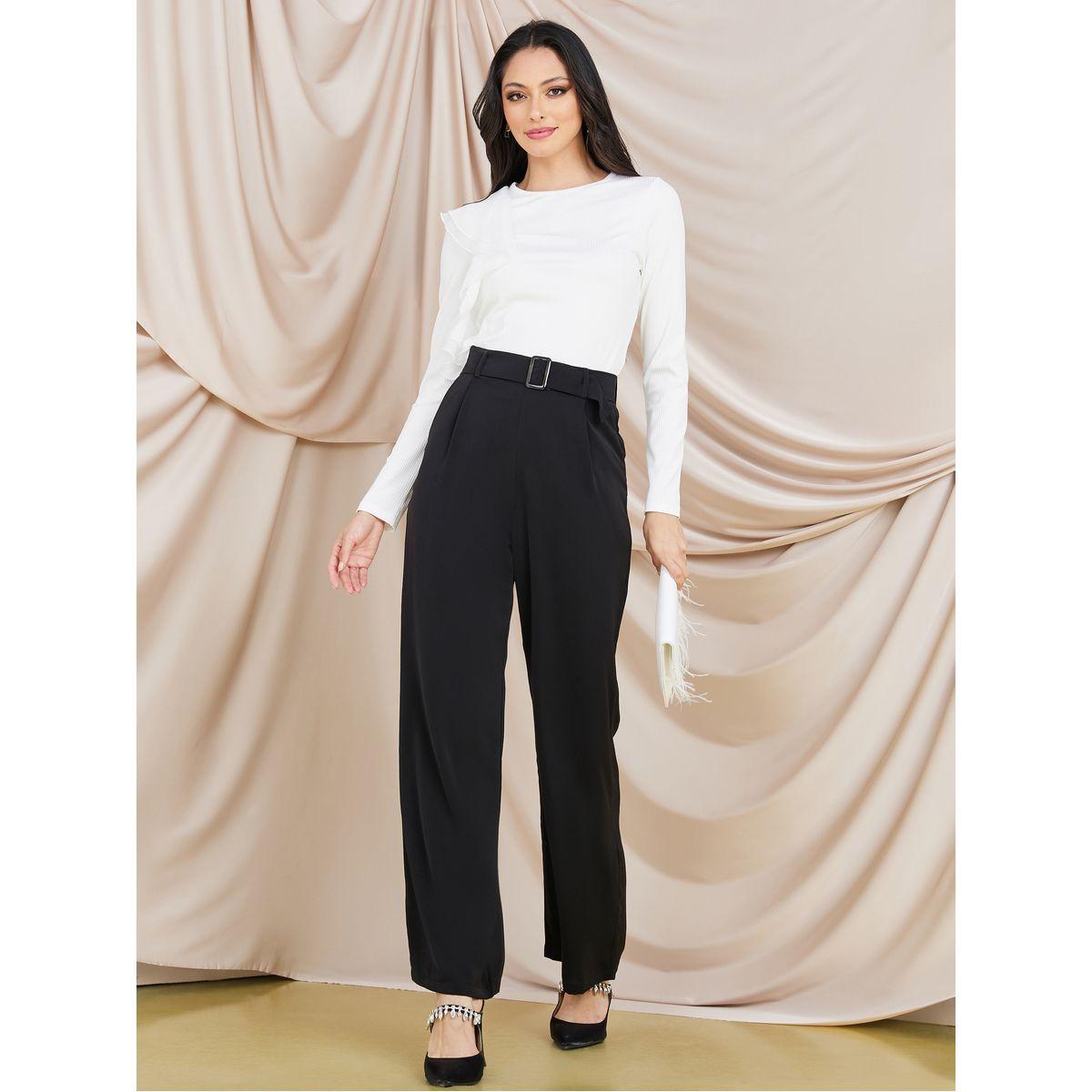Styli High Waist Wide Leg Belted Trousers-women-clothing-bottoms-trousers-image-2