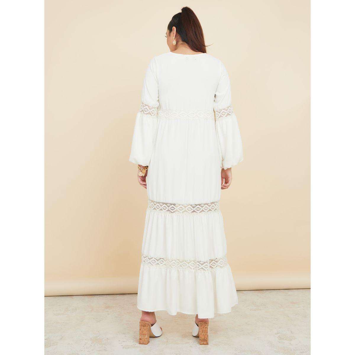 Styli V Neck Lace Insert A-Line Maxi Dress-women-clothing-dresses-image-4