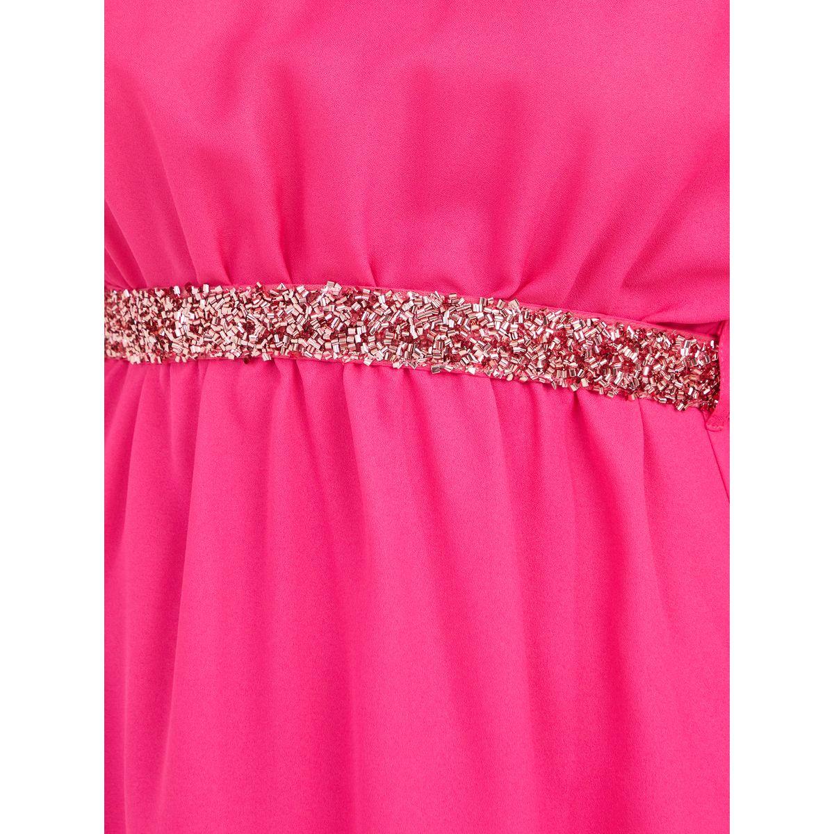 Styli Beaded Belt V Neck A-Line Maxi Dress-women-clothing-dresses-image-3