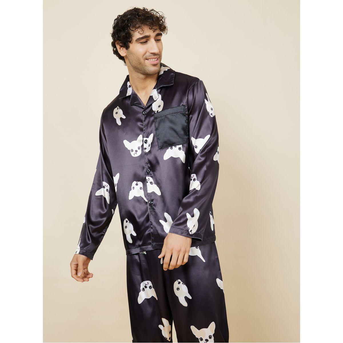 طقم بيجاما من ( قميص + بنطال )-men-clothing-nightwear-sets-image-2