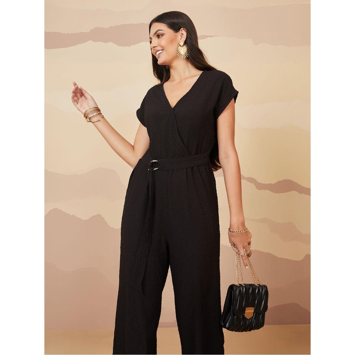 Styli Textured Belted Waist Jumpsuit-women-clothing-jumpsuits-image-2