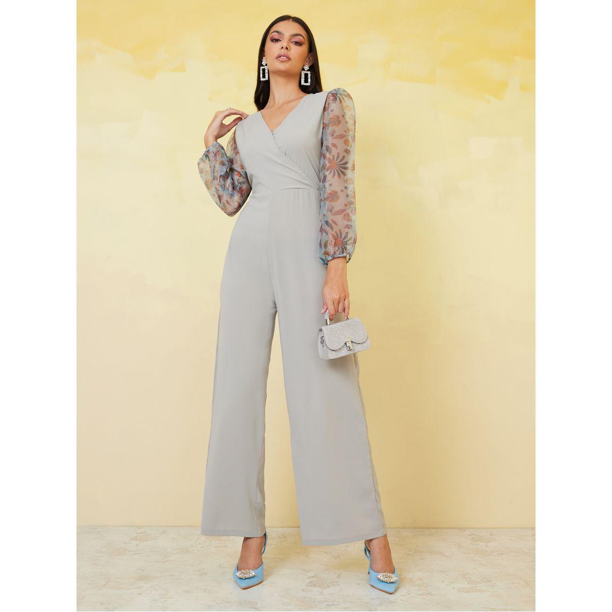 Styli Organza Long Sleeves Wide Leg Jumpsuit-women-clothing-jumpsuits-image-2