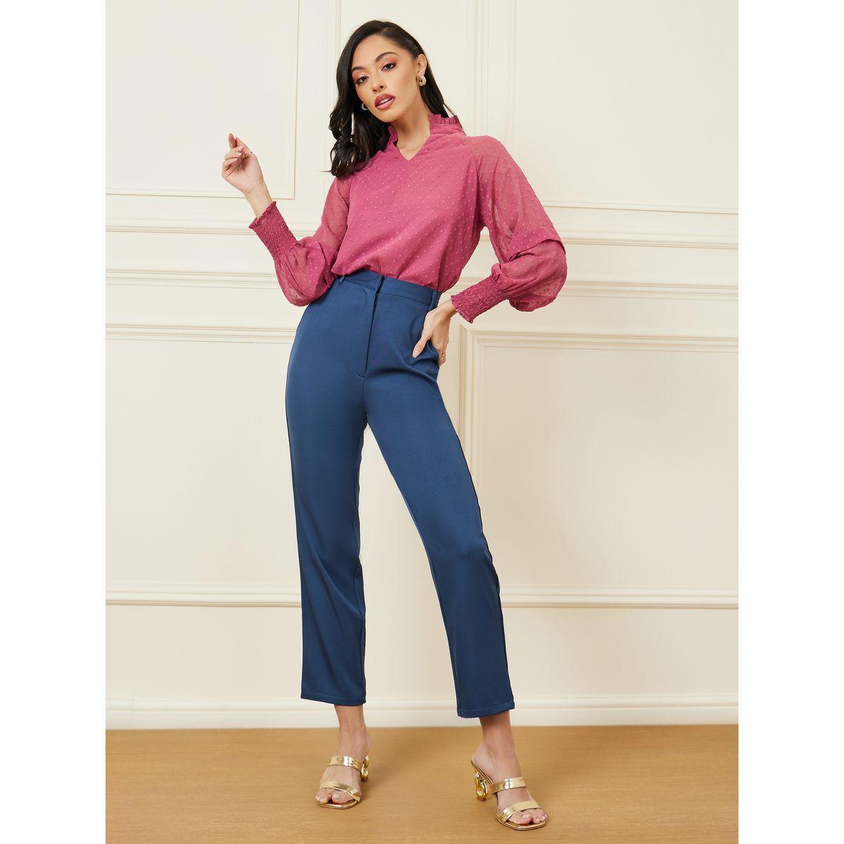 Styli Dobby Textured Long Sleeves Blouse-women-clothing-shirtsandblouses-blouses-image-2