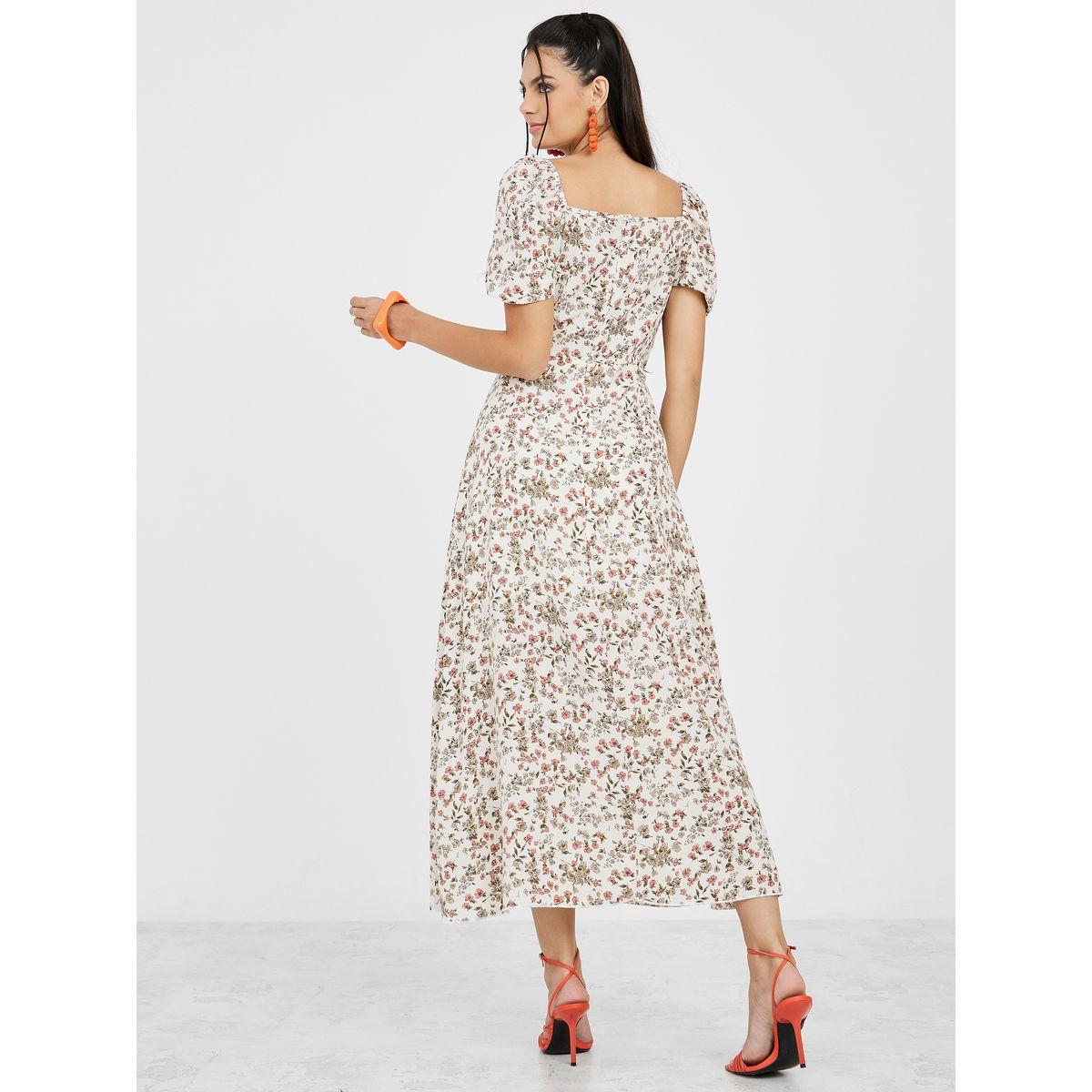 فستان ميدي بياقة واسعة ومزين بشق-women-clothing-dresses-image-4
