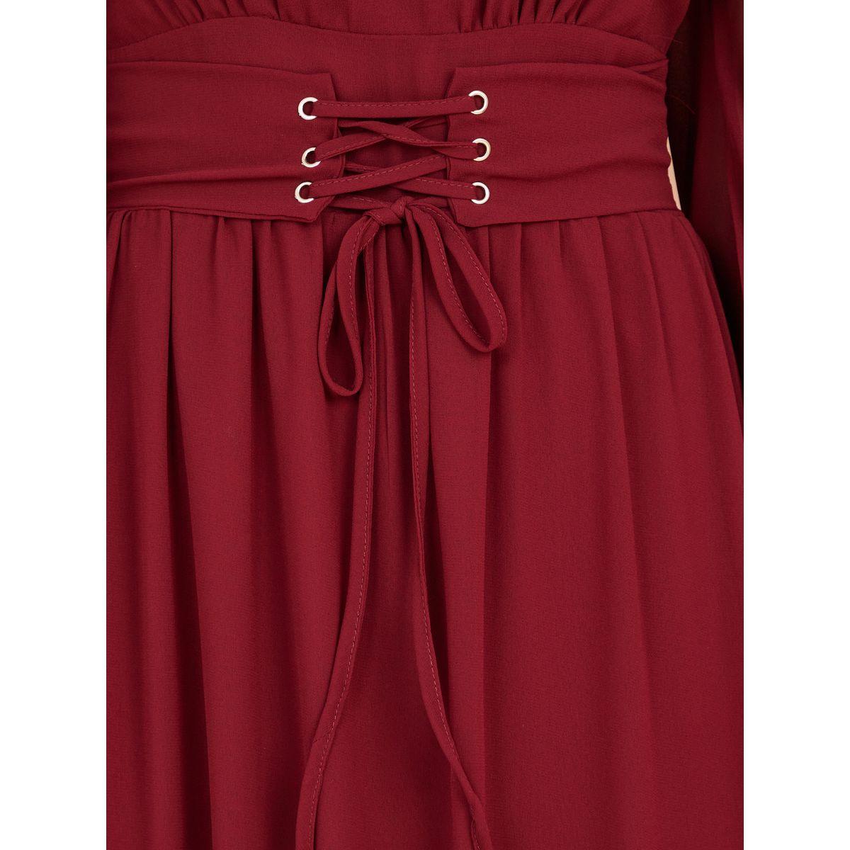 Styli Corset Detail A-Line Midi Dress-women-clothing-dresses-image-3