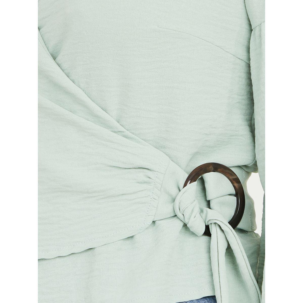 Styli Regular Fit Buckle Detail Wrap Top-women-clothing-shirtsandblouses-blouses-image-3