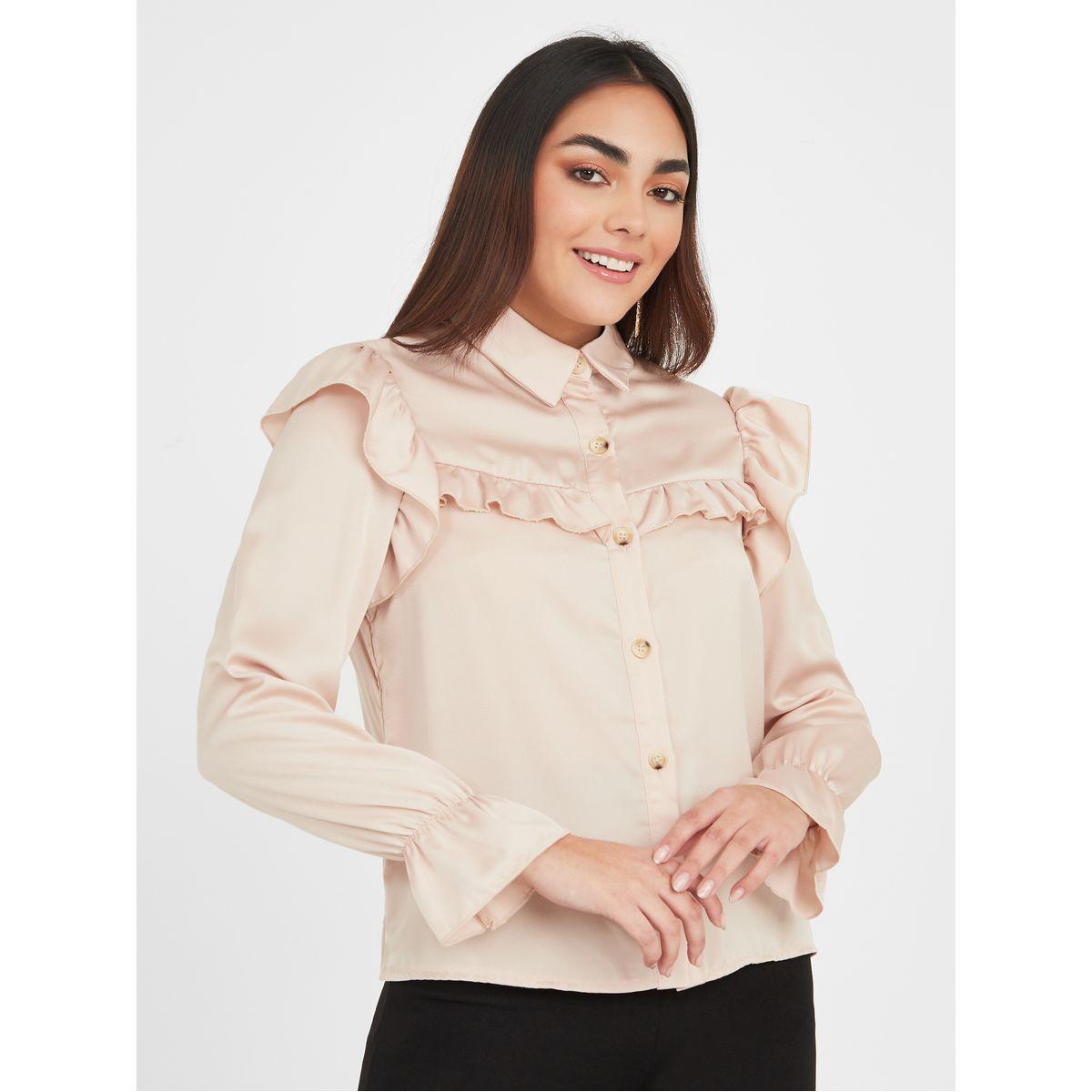 Styli Ruffle Detail Regular Fit Shirt-women-clothing-shirtsandblouses-shirts-image-3