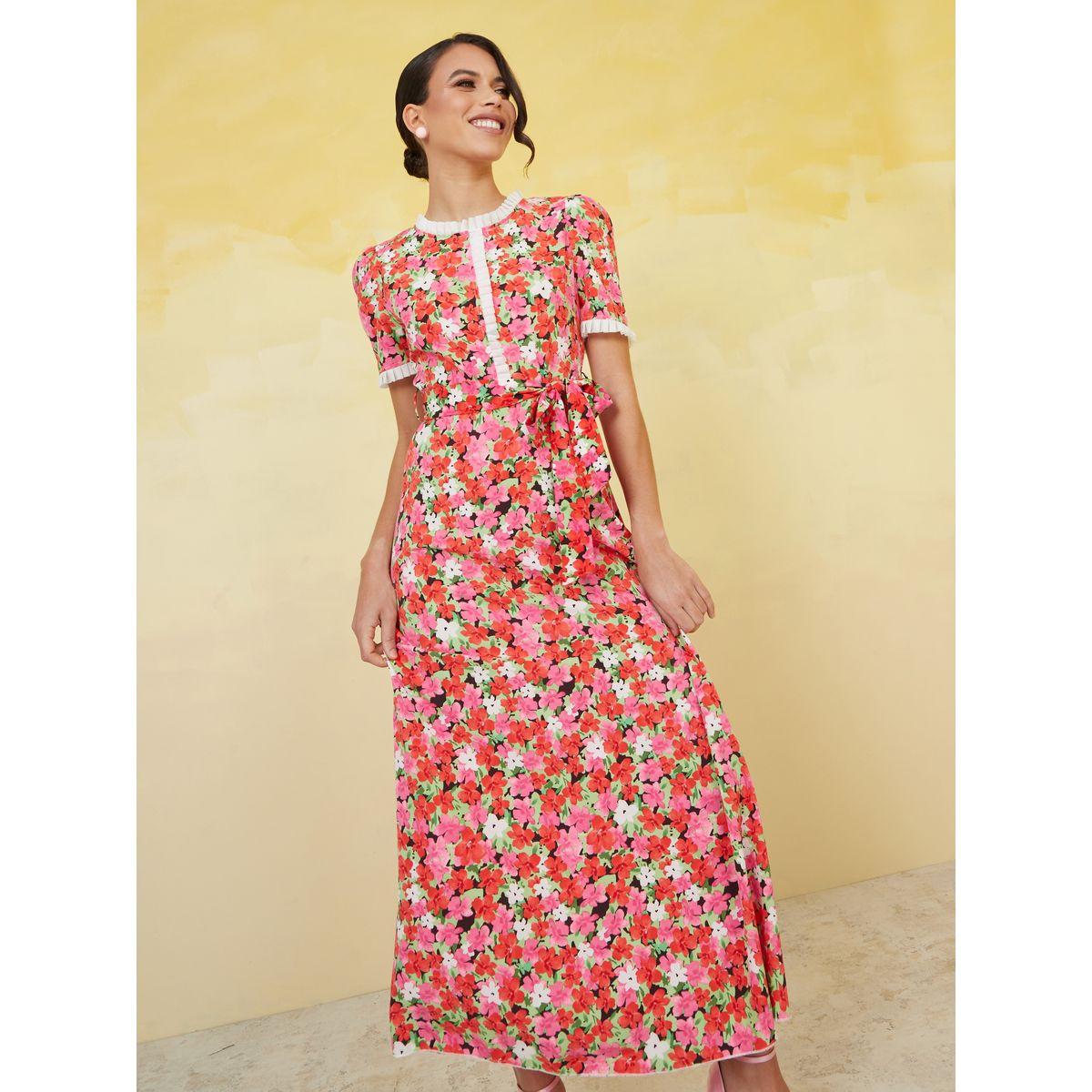 فستان طويل مزين بكشكش-women-clothing-dresses-image-2