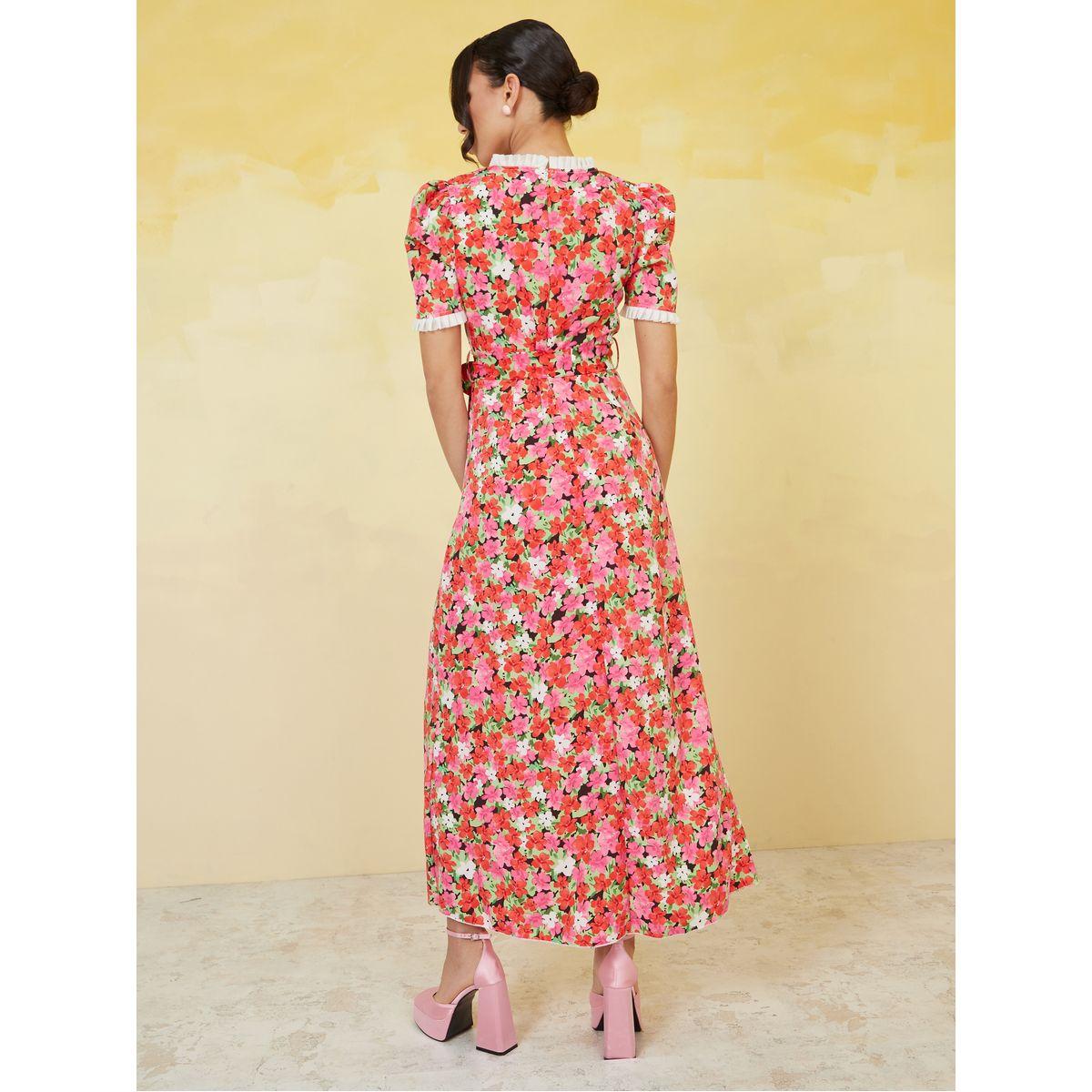 فستان طويل مزين بكشكش-women-clothing-dresses-image-4