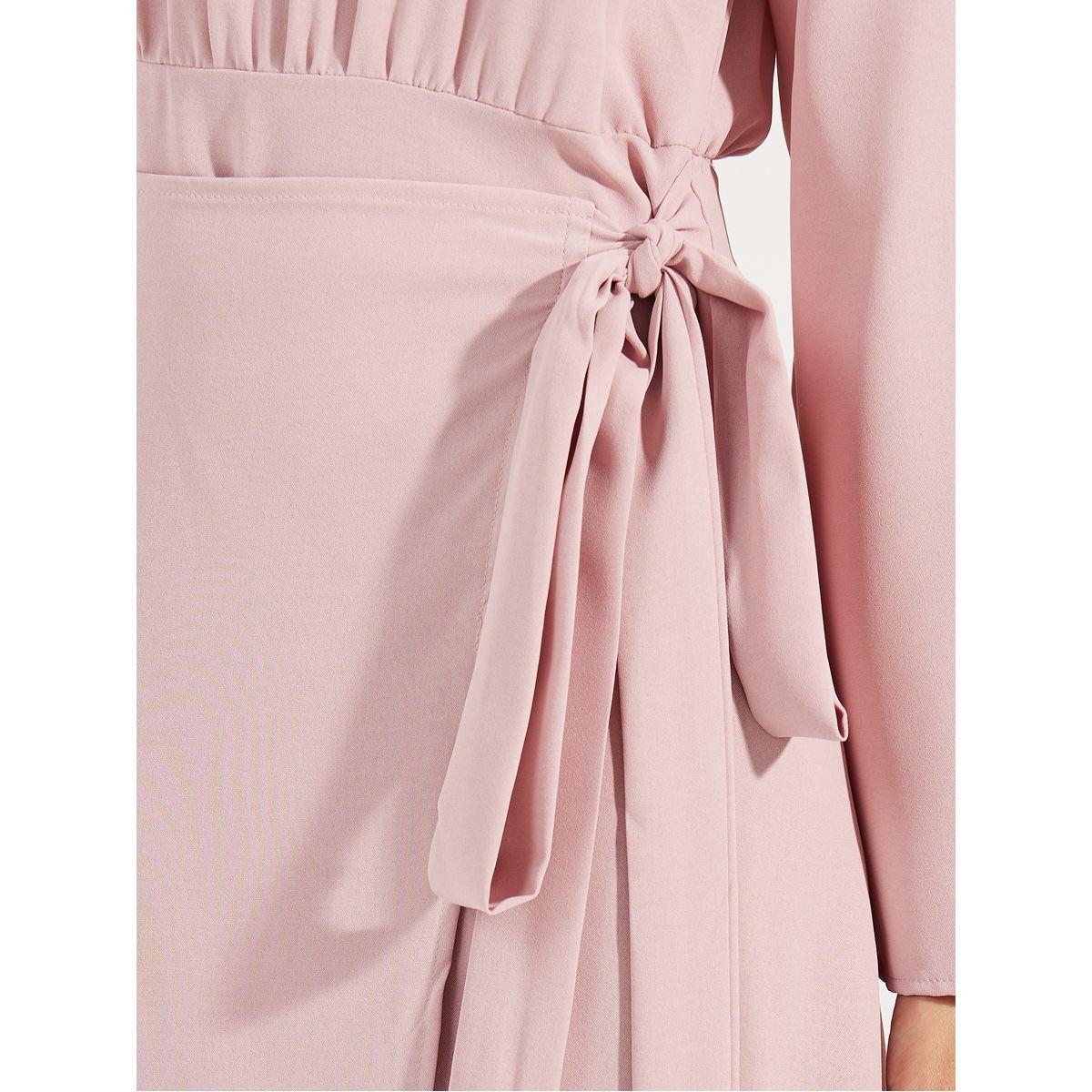 جلابية طويلة بحافة واسعة ونمط لف-women-arabicclothing-jalabiyas-image-3