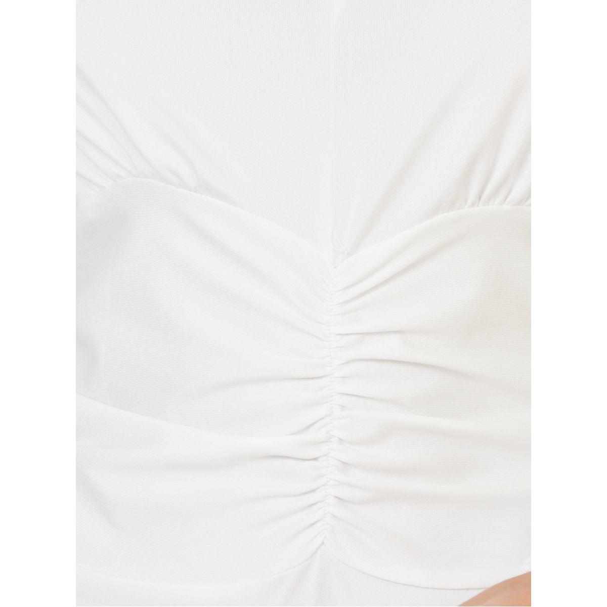 Styli Solid V Neck Knit Fitted Bodysuit-women-clothing-tshirts-image-4