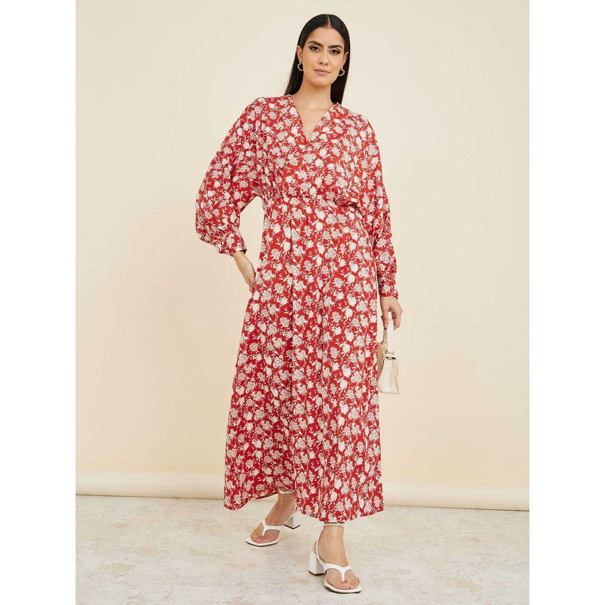 Styli Long Sleeves Floral Print A-Line Maxi Dress-women-clothing-dresses-image-1