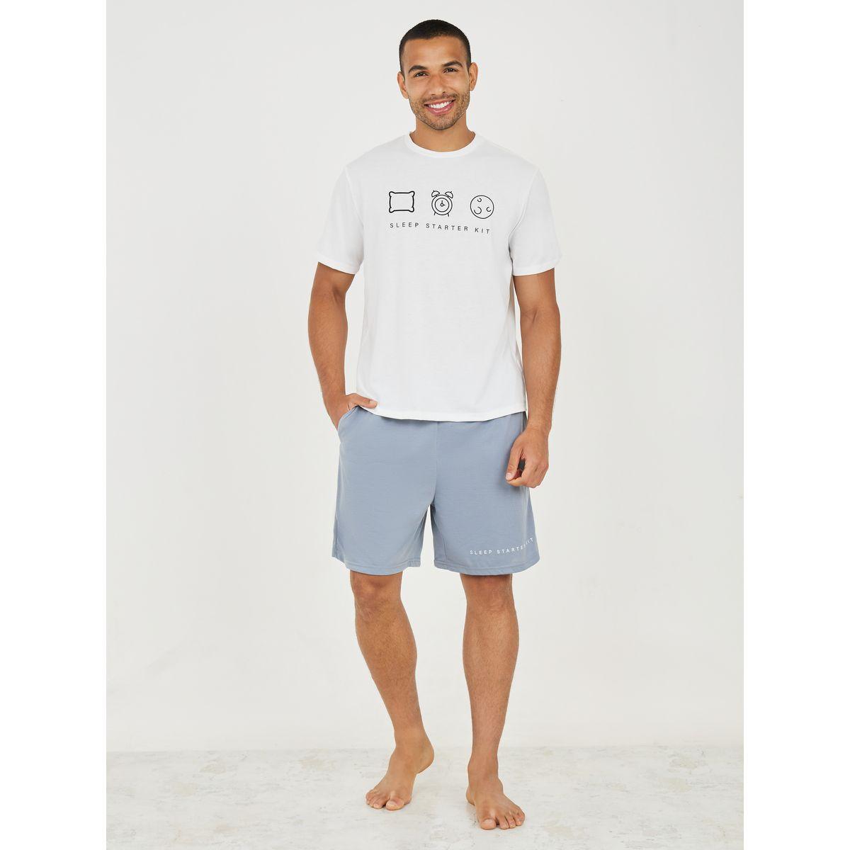 Styli Unwind Graphic Print T-Shirt & Shorts Sleepwear Set-men-clothing-nightwear-sets-image-1
