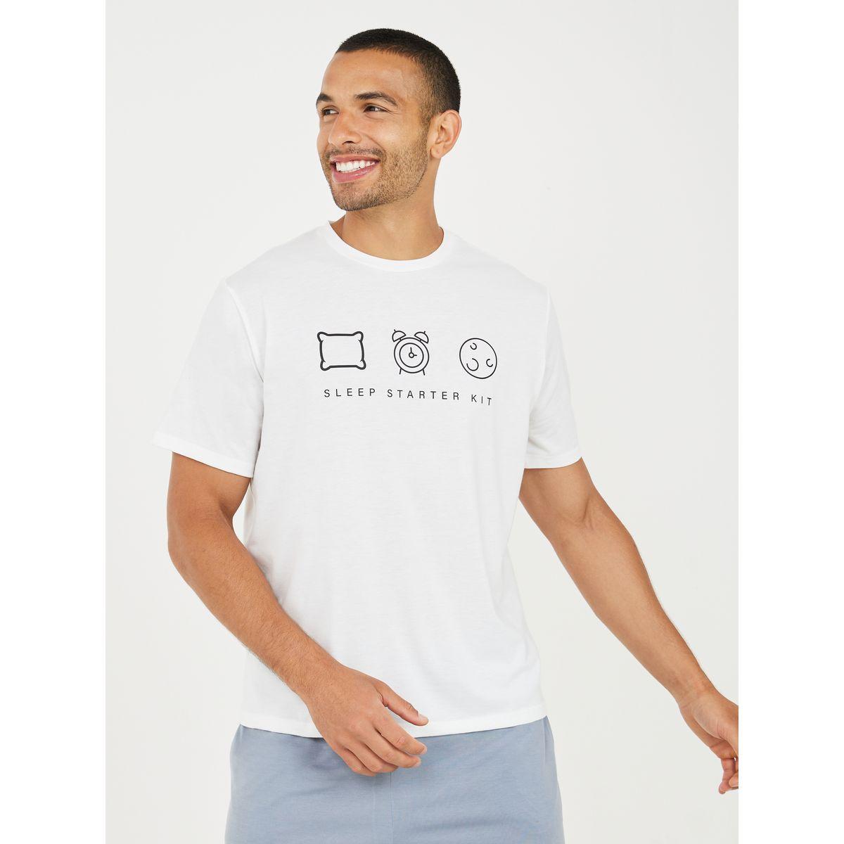 Styli Unwind Graphic Print T-Shirt & Shorts Sleepwear Set-men-clothing-nightwear-sets-image-2