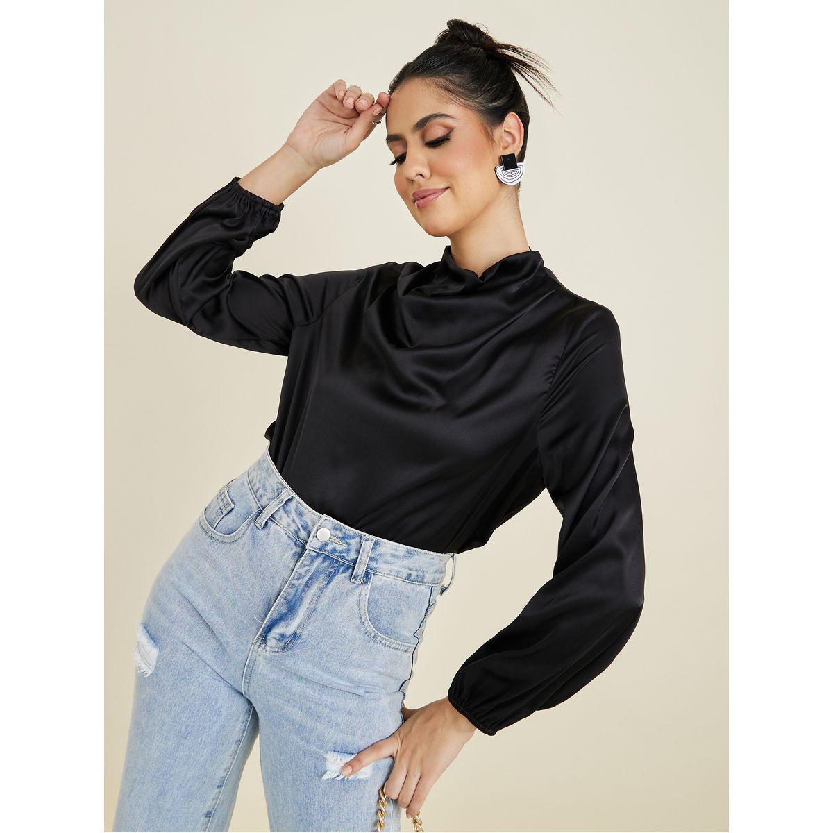 بلوزة بياقة عالية واكمام طويلة-women-clothing-shirtsandblouses-blouses-image-1