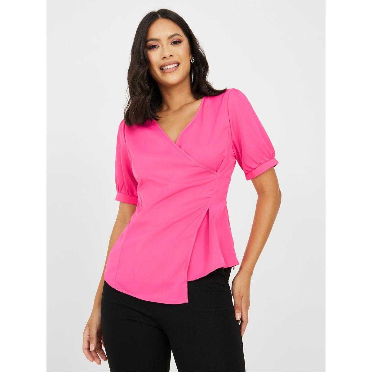 Styli Asymmetric Hem Regular Fit Top-women-clothing-shirtsandblouses-blouses-image-1