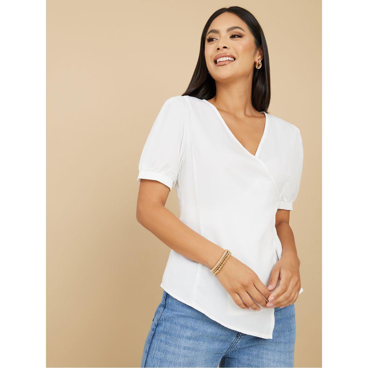 Styli Asymmetric Hem Regular Fit Top-women-clothing-shirtsandblouses-blouses-image-1