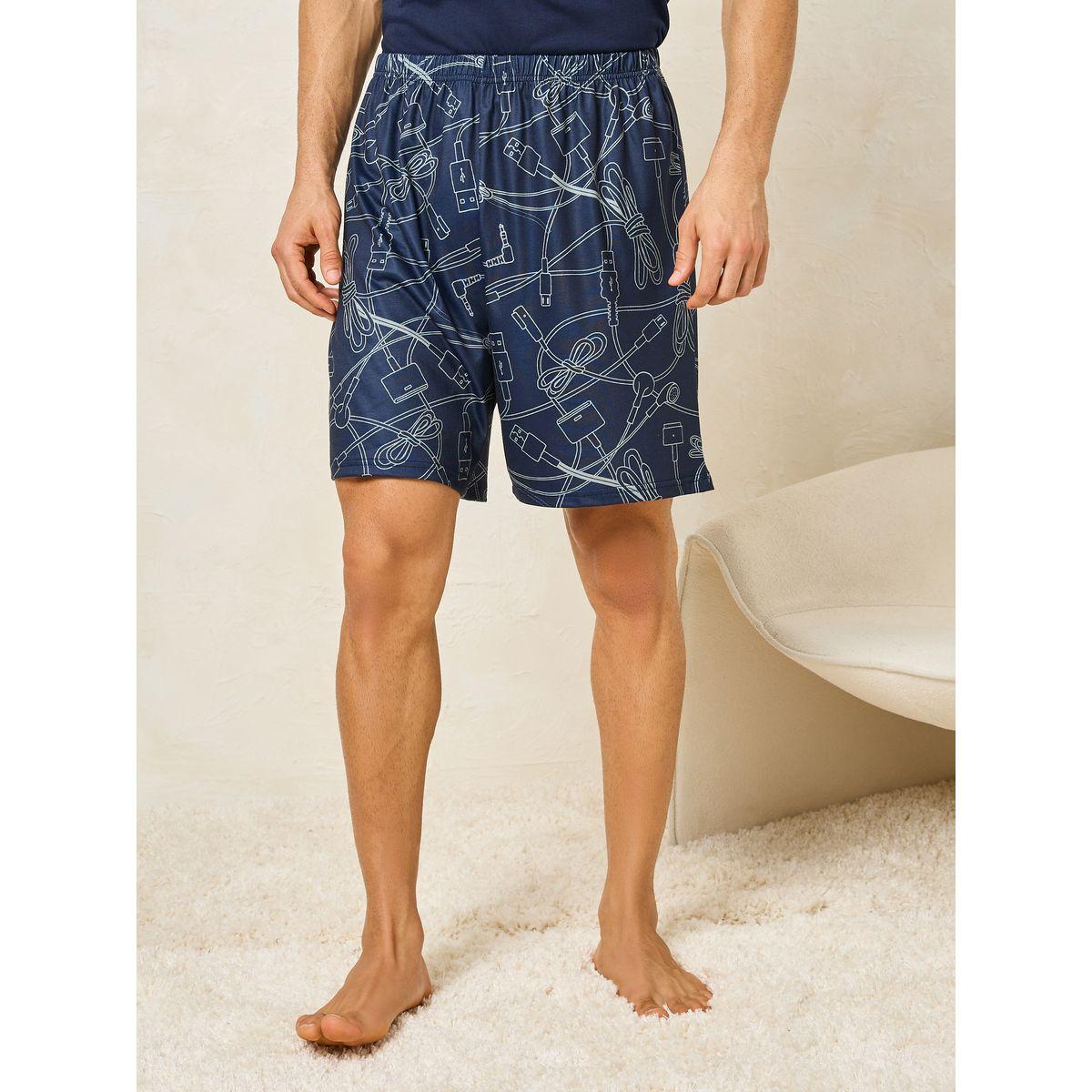 مجموعة من شورت مع تيشيرت كت مطبع-men-clothing-nightwear-sets-image-4