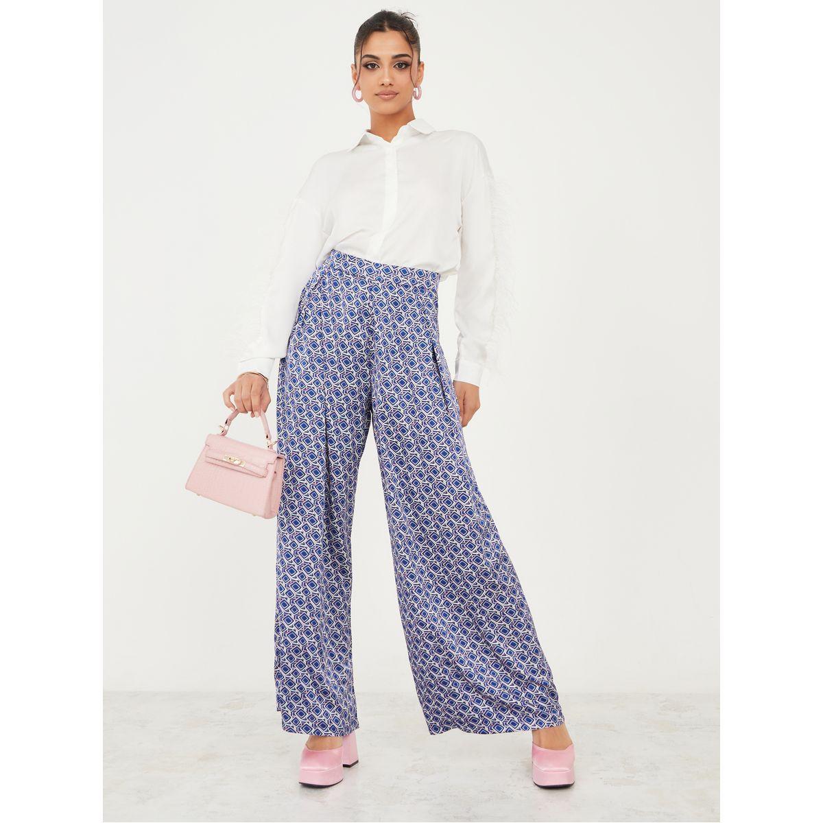 بنطال واسع الأرجل مطبع بالكامل-women-clothing-bottoms-trousers-image-2