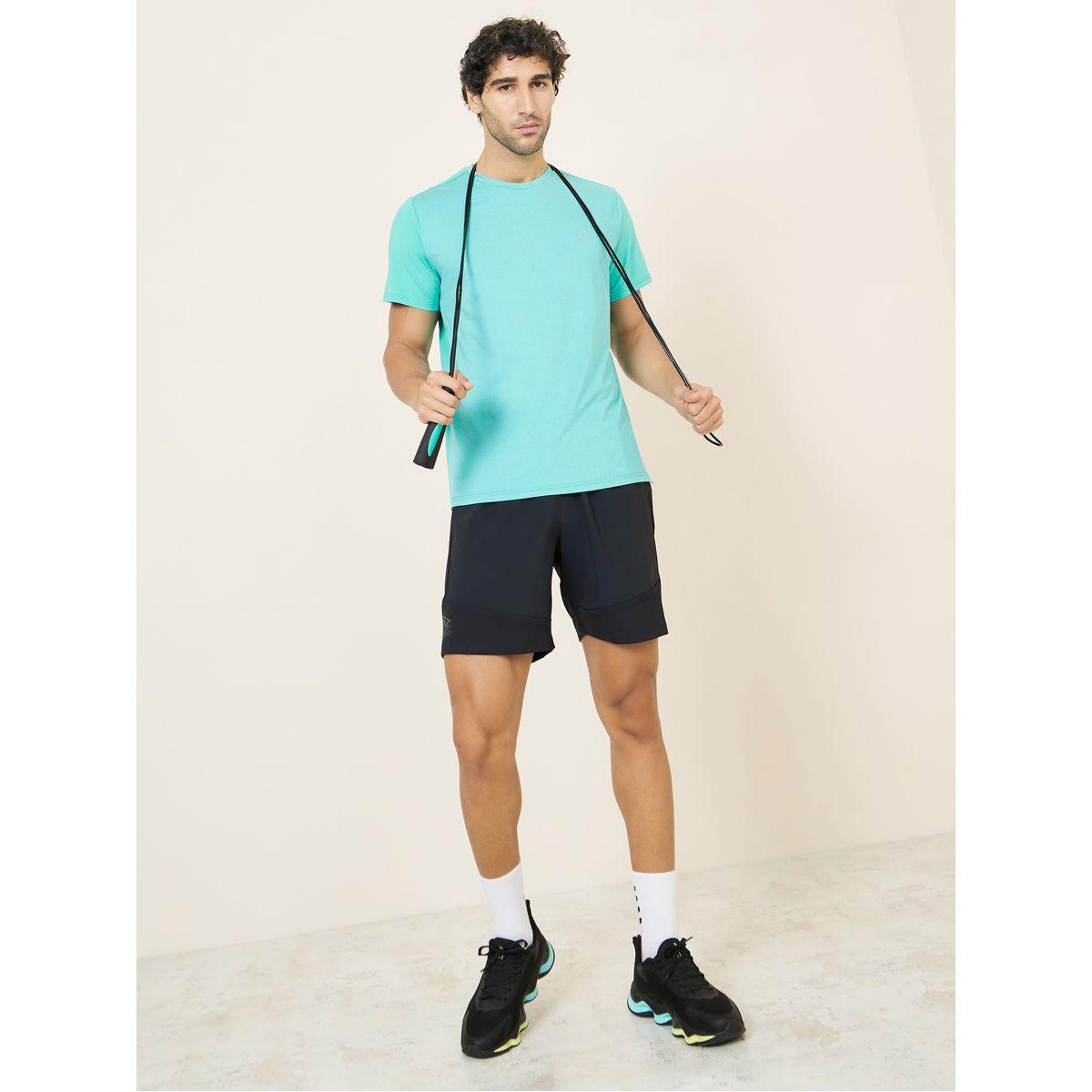 Styli Active Texture Running T-Shirt with Tonal Back Blocking Detail-men-clothing-sportswearandactivewear-tshirtsandpolos-image-2