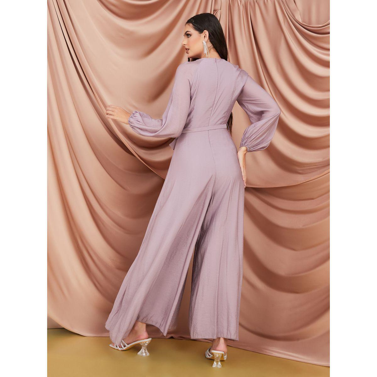 جمبسوت واسع الأرجل مع حزام خصر-women-clothing-jumpsuits-image-4