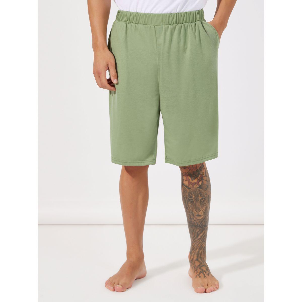 Styli Unwind Tropical Print Round Neck T-Shirt & Solid Shorts Set-men-clothing-nightwear-sets-image-4