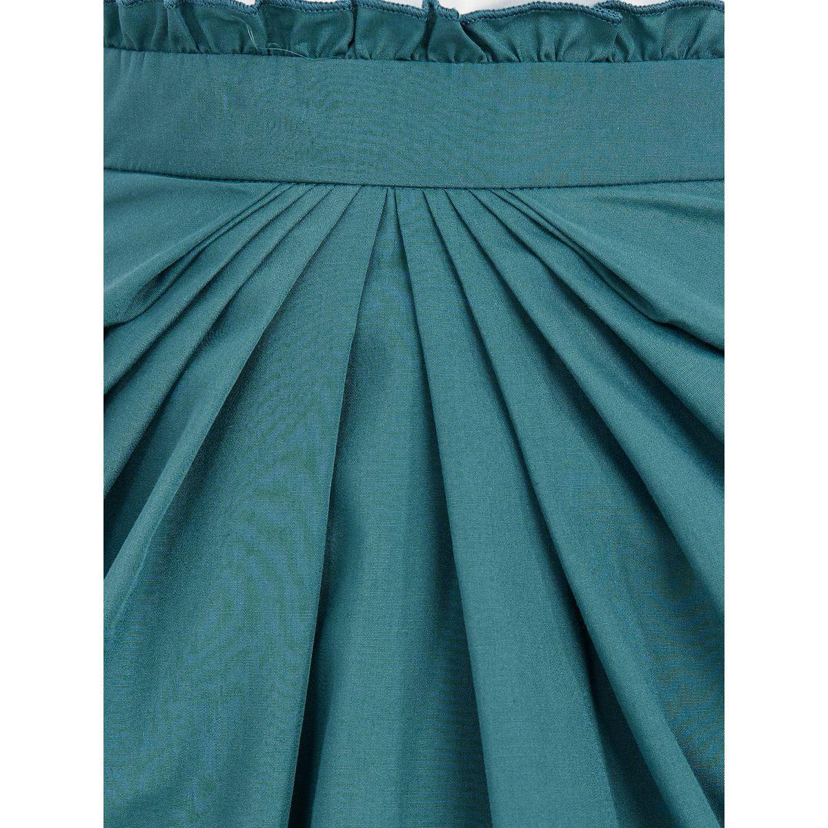 Styli Satin Top and Pleat Detail Pencil Maxi skirt -women-clothing-coordsets-image-4