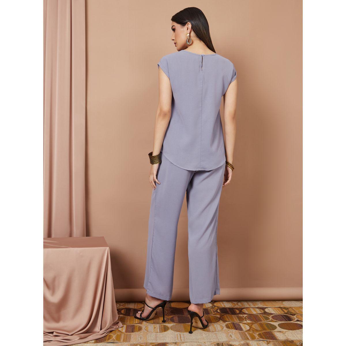 Styli Cap Sleeves Longline Top and Wide Leg Pant Under Abaya Set-women-clothing-dresses-image-5