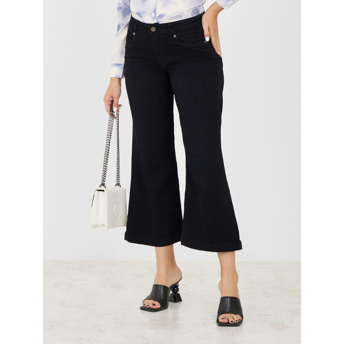جينز قصير واسع الأرجل-women-clothing-bottoms-jeans-image-1