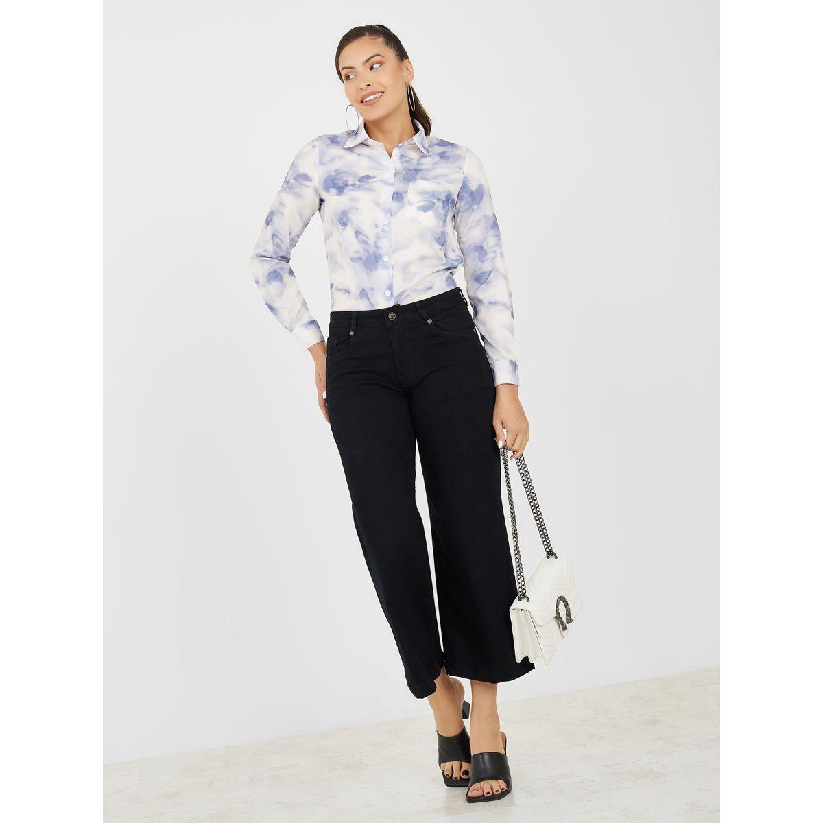 جينز قصير واسع الأرجل-women-clothing-bottoms-jeans-image-2
