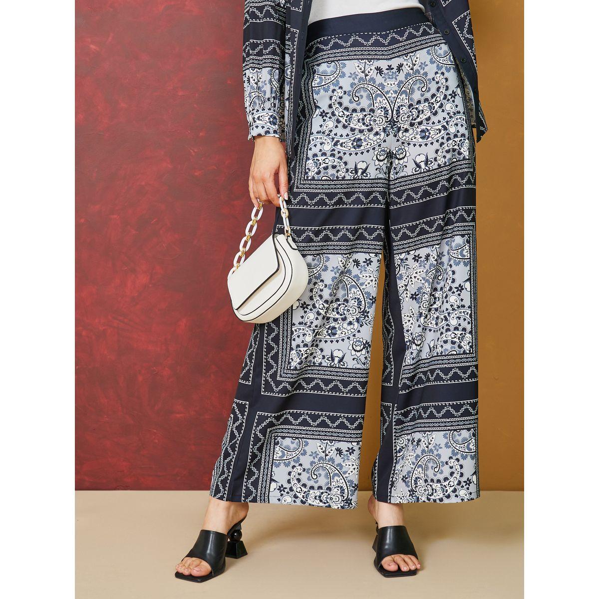 بنطال مطبع بقصة واسعة-women-clothing-bottoms-trousers-image-1