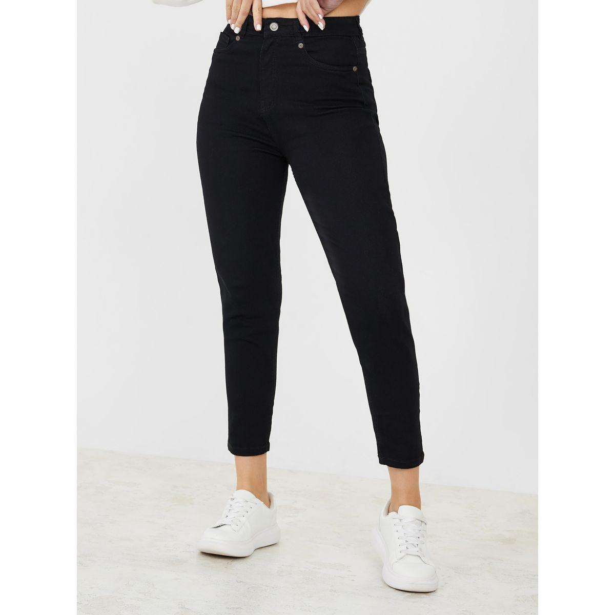 جينز بقصة موم بخصر عالي-women-clothing-bottoms-jeans-image-1