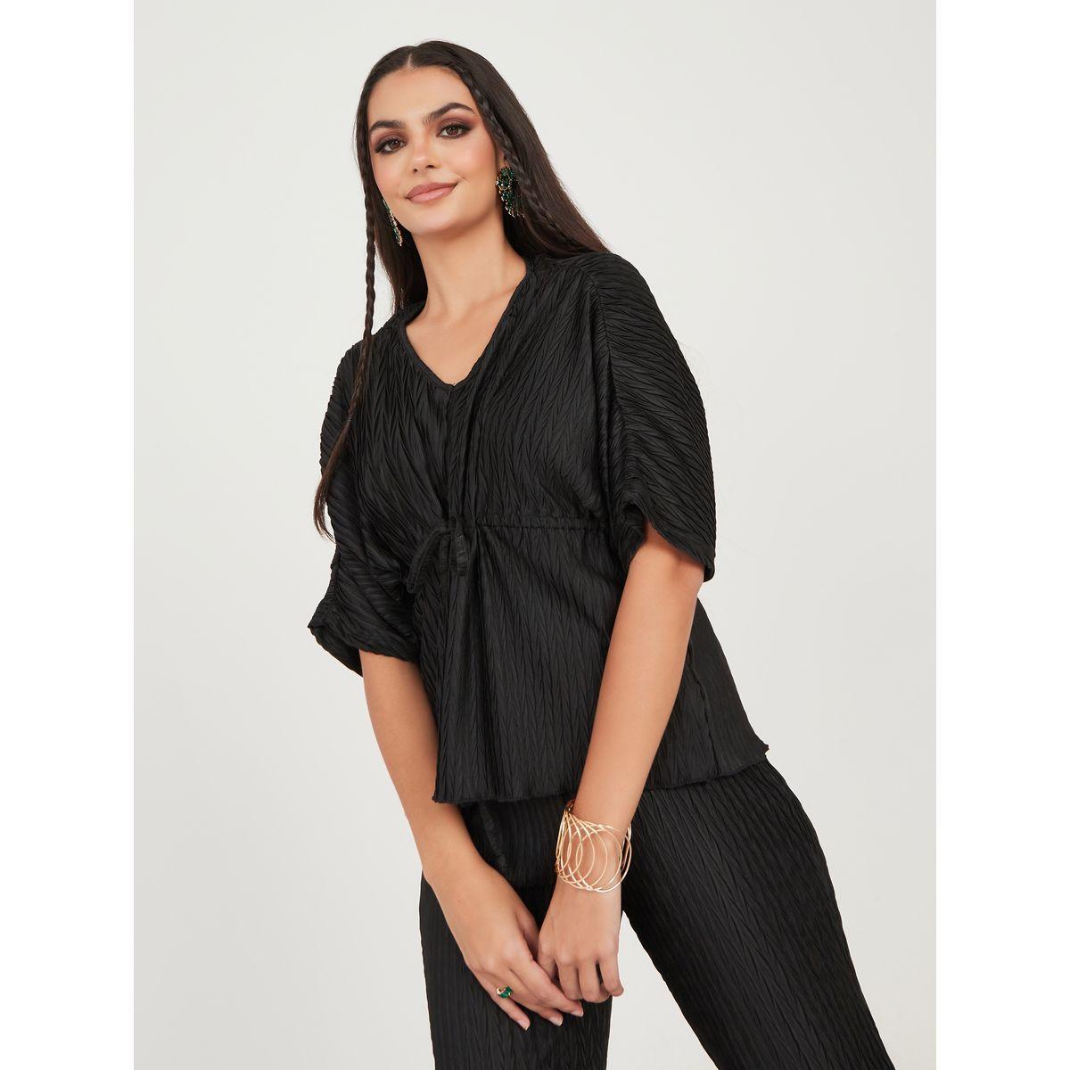 بلوزة بتفاصيل بارزة الملمس-women-clothing-shirtsandblouses-blouses-image-2
