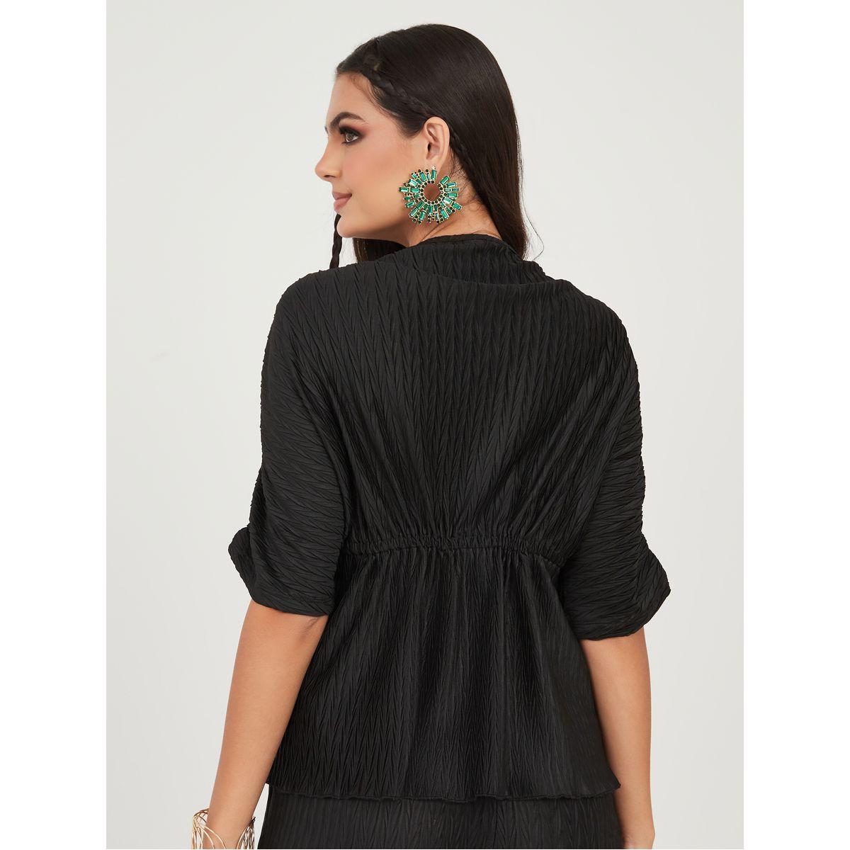 Styli Limited Textured Drop Shoulder Top with Drawstring Waist-women-clothing-shirtsandblouses-blouses-image-4