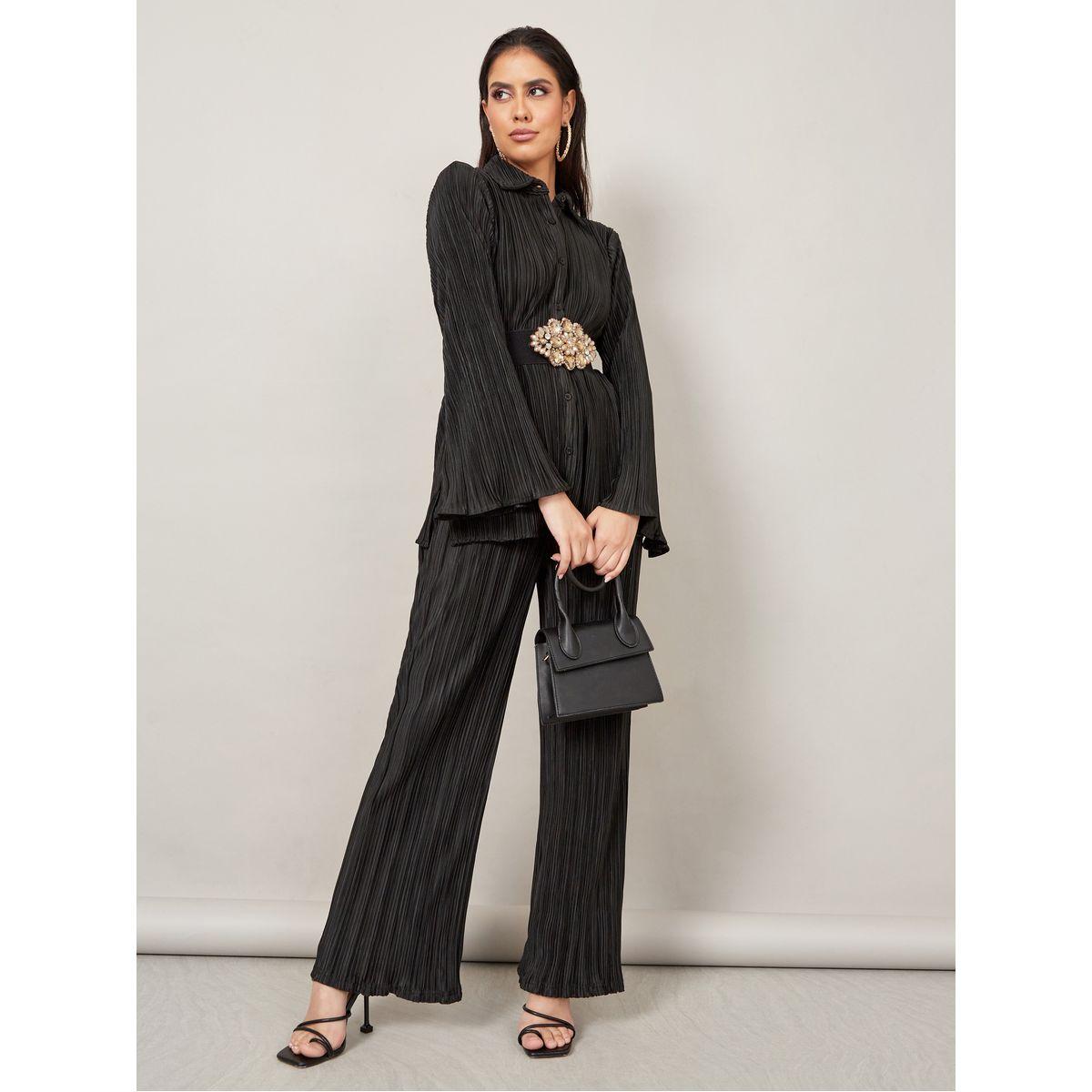 Styli Limited Bell Sleeve Pleated Oversized Shirt-women-clothing-shirtsandblouses-shirts-image-2