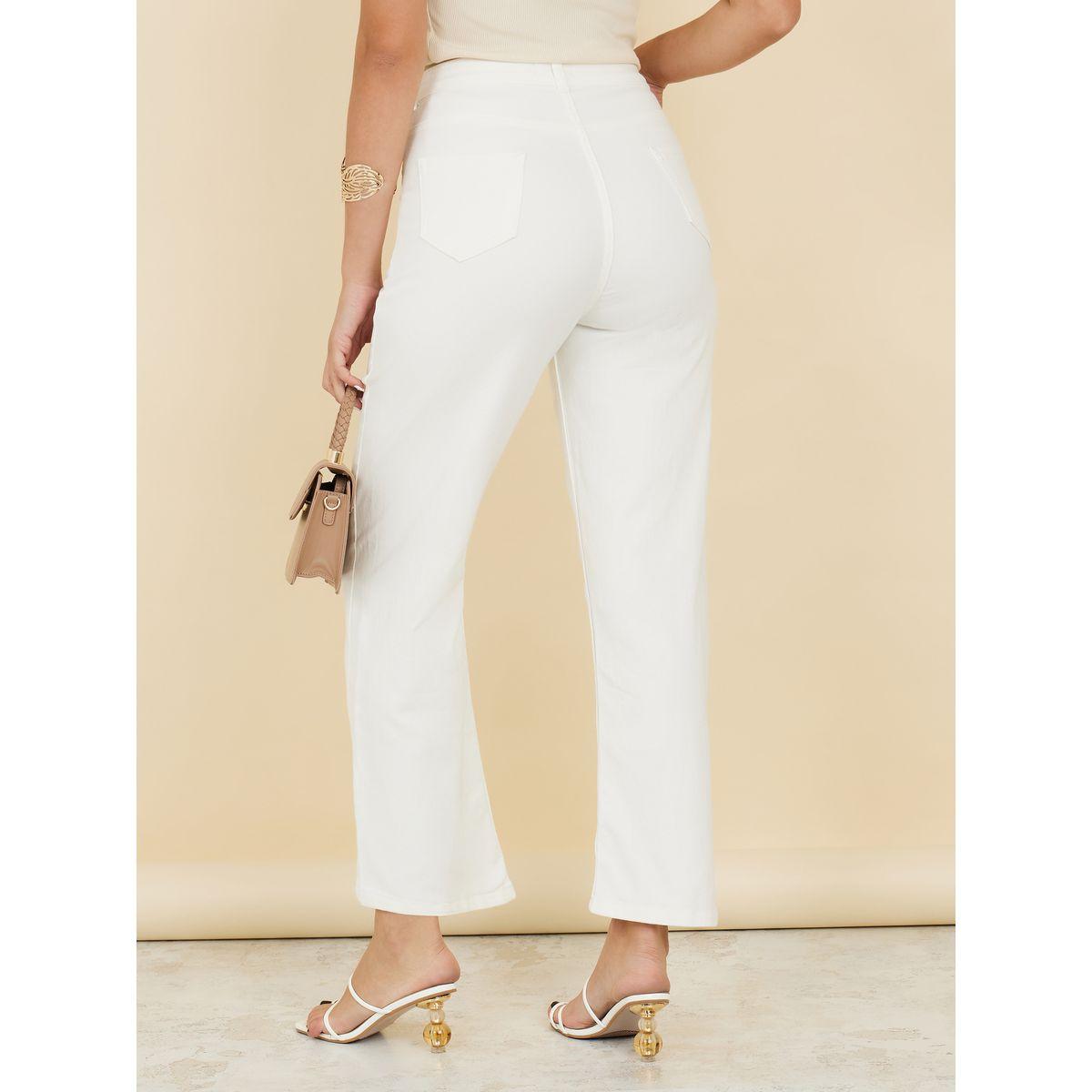 Styli Solid Button Detail Tapered Fit Jeans-women-clothing-bottoms-jeans-image-4