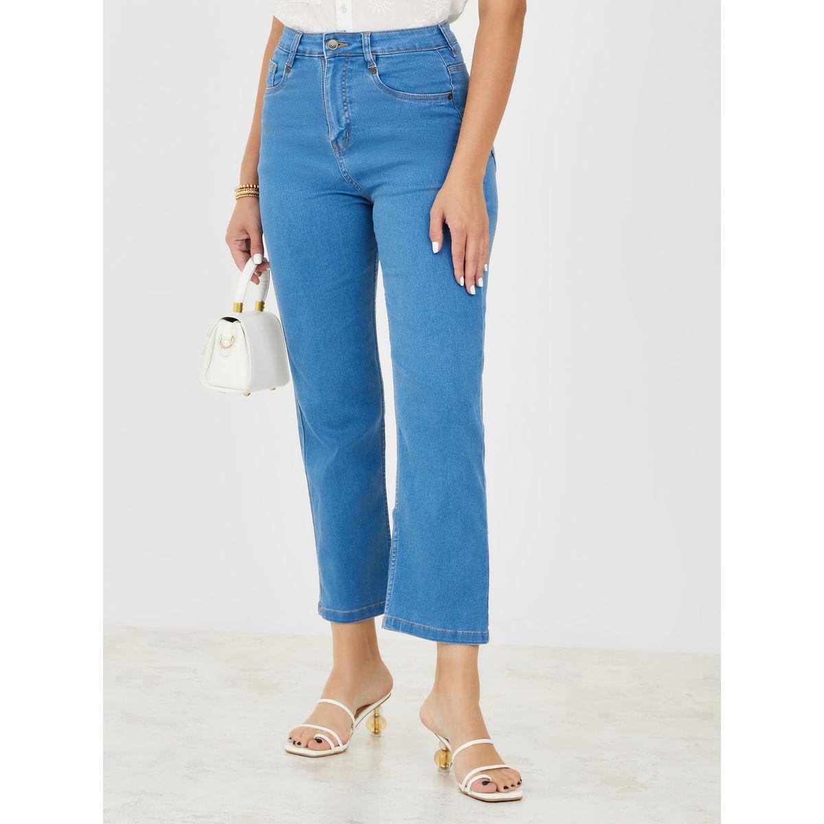 جينز بقصة مريحة وخصر متوسط-women-clothing-bottoms-jeans-image-1