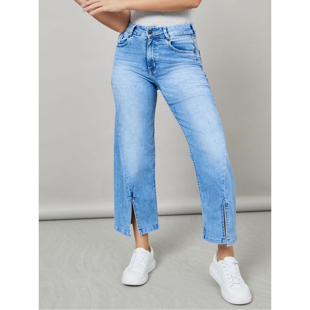 جينز واسع الأرجل بشق امامي-women-clothing-bottoms-jeans-image-1