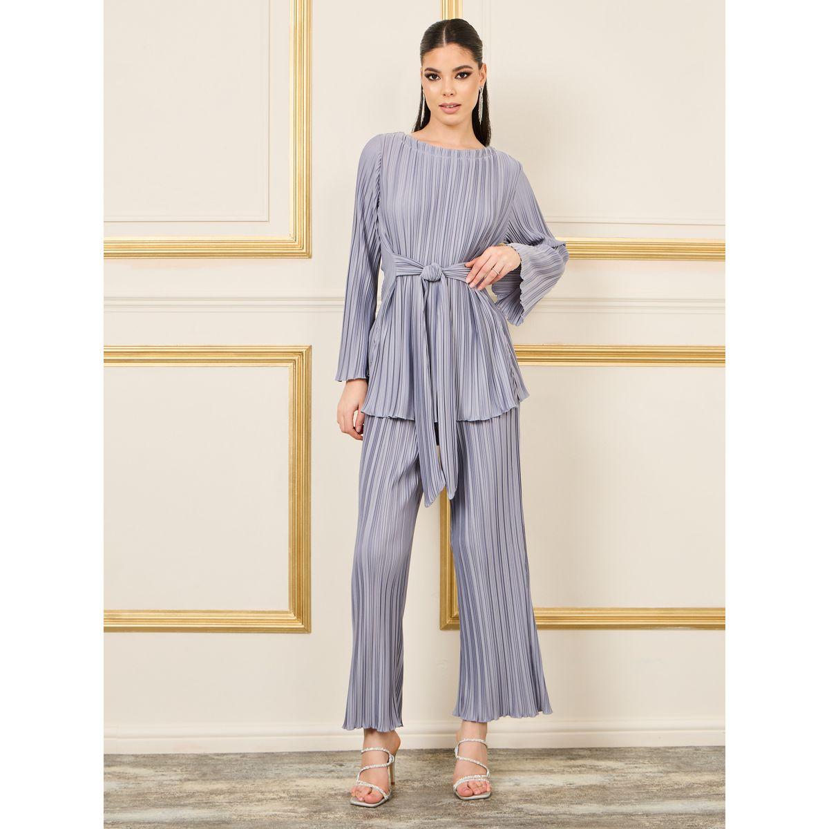 Styli Limited Pleated Flared Sleeves Tunic Top with Front Tie Up-women-clothing-shirtsandblouses-blouses-image-2