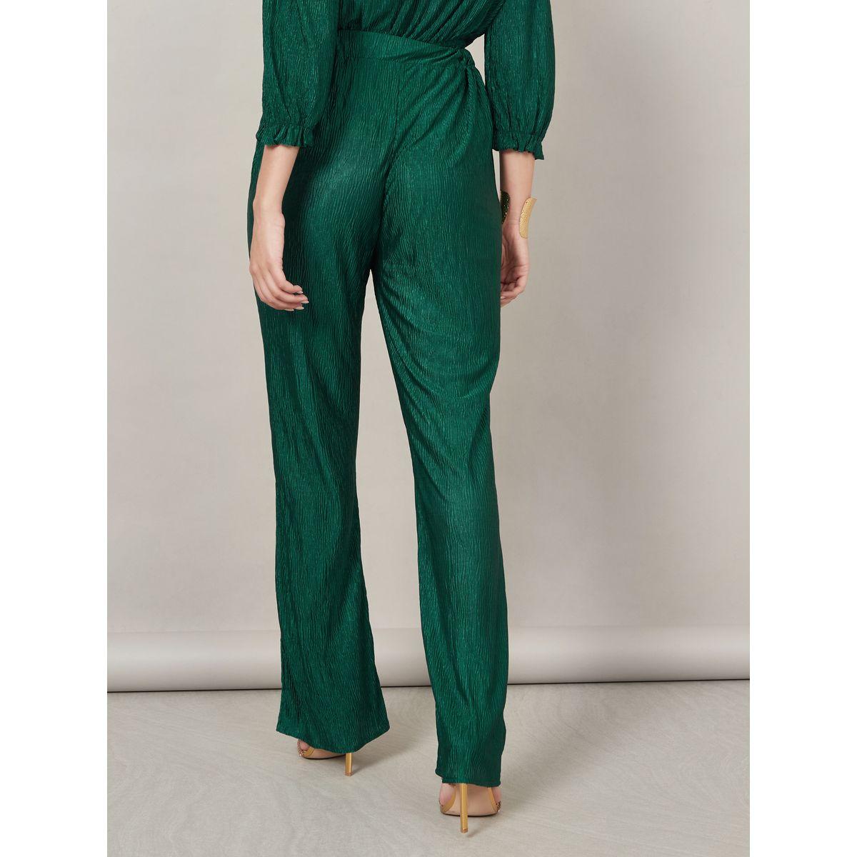 بنطال واسع بليسيه مزين بشق-women-clothing-bottoms-trousers-image-4