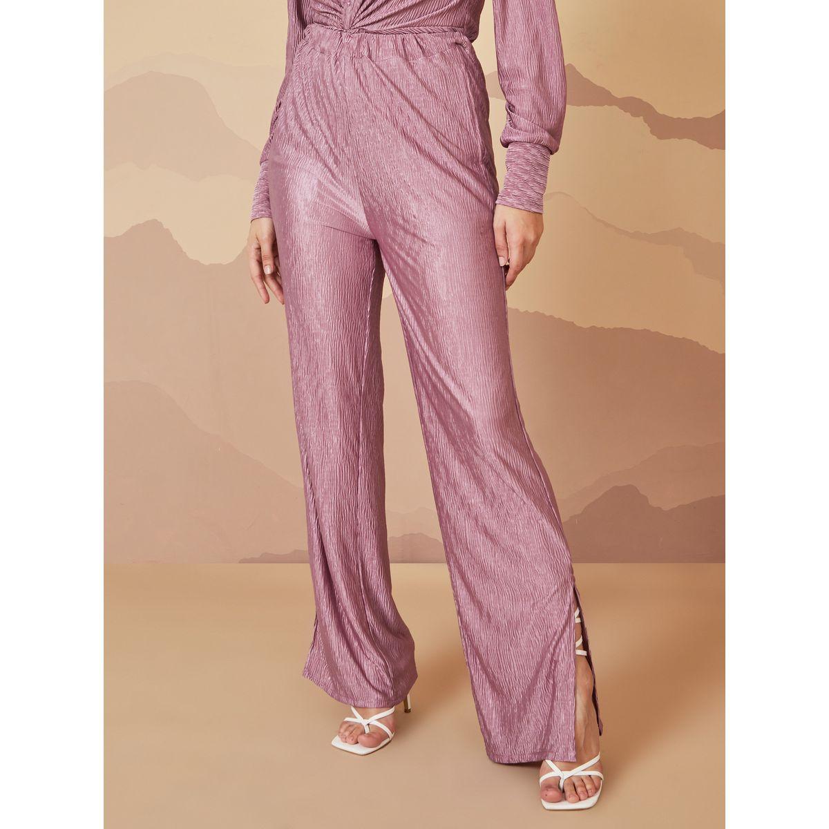 بنطال بقصة واسعة وخصر مطاطي-women-clothing-bottoms-trousers-image-1