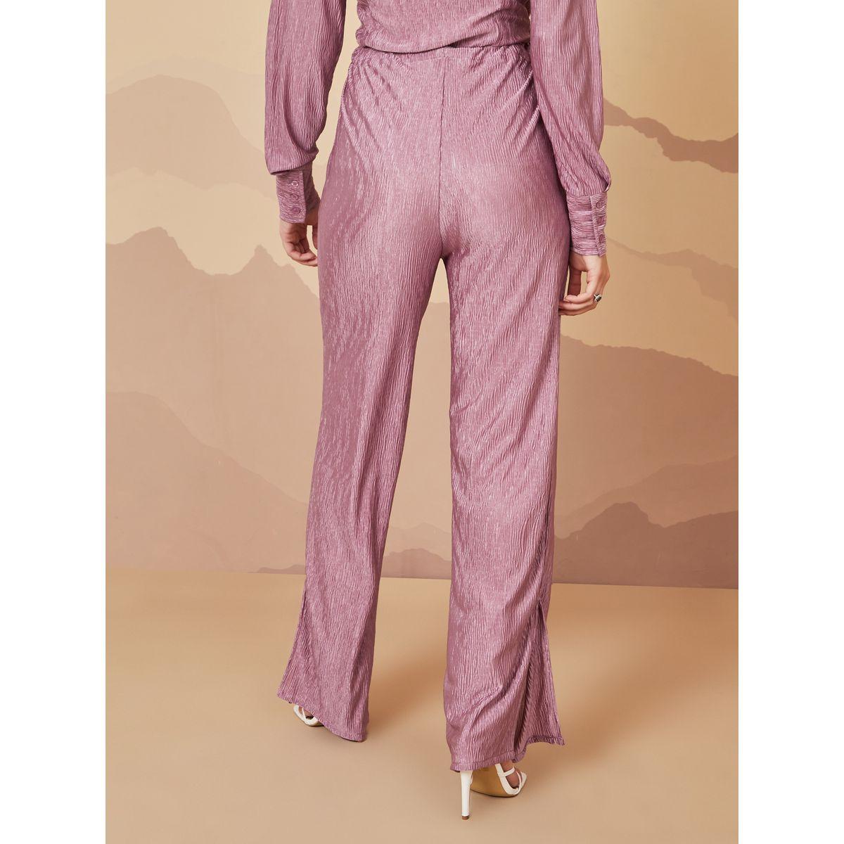 بنطال بقصة واسعة وخصر مطاطي-women-clothing-bottoms-trousers-image-5