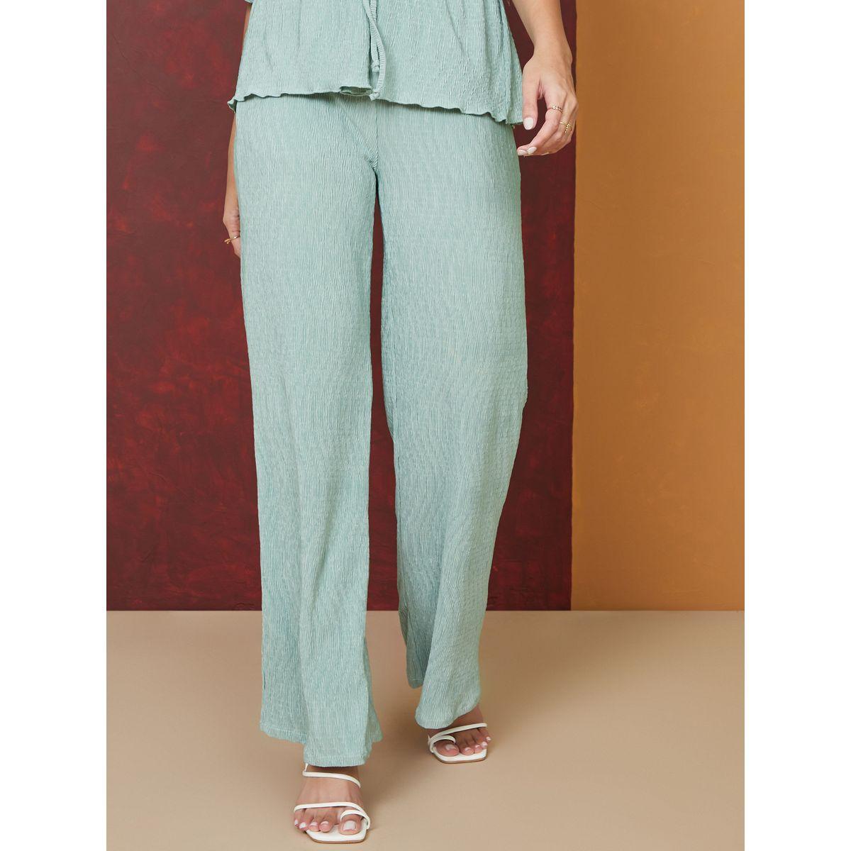 بنطال بقصة واسعة وخصر مطاطي-women-clothing-bottoms-trousers-image-1
