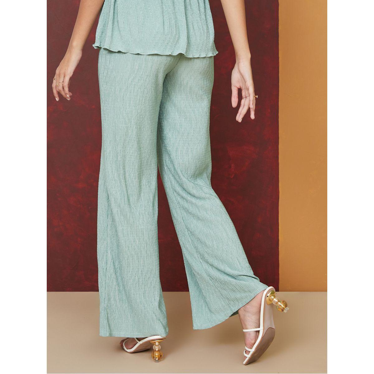 بنطال بقصة واسعة وخصر مطاطي-women-clothing-bottoms-trousers-image-4