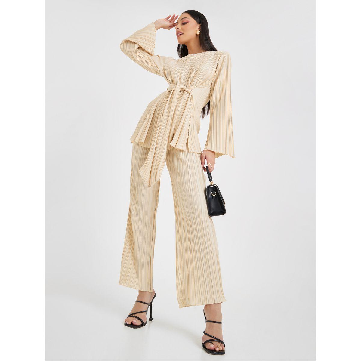 بنطال قصير واسع الأرجل-women-clothing-bottoms-trousers-image-2