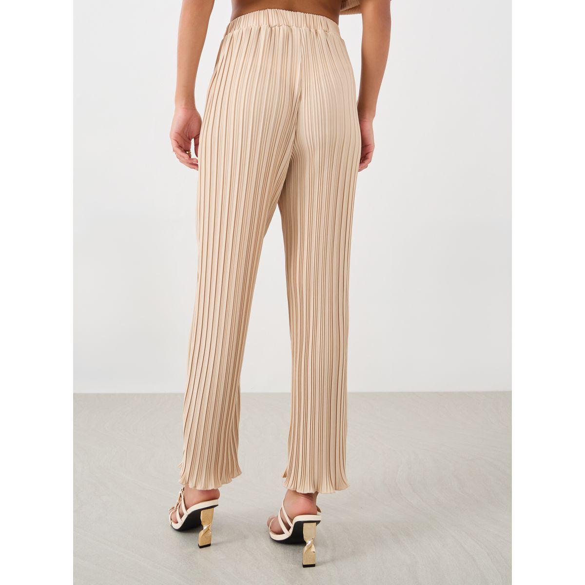 بنطال قصير بأرجل واسعة وخصر مطاطي-women-clothing-bottoms-trousers-image-4