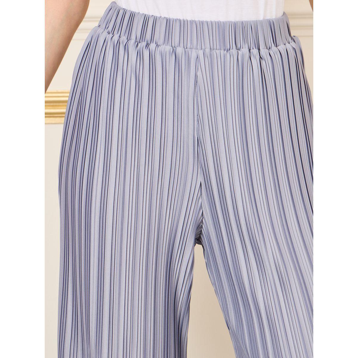 بنطال بليسيه بارجل واسعة وخصر عالي-women-clothing-bottoms-trousers-image-3