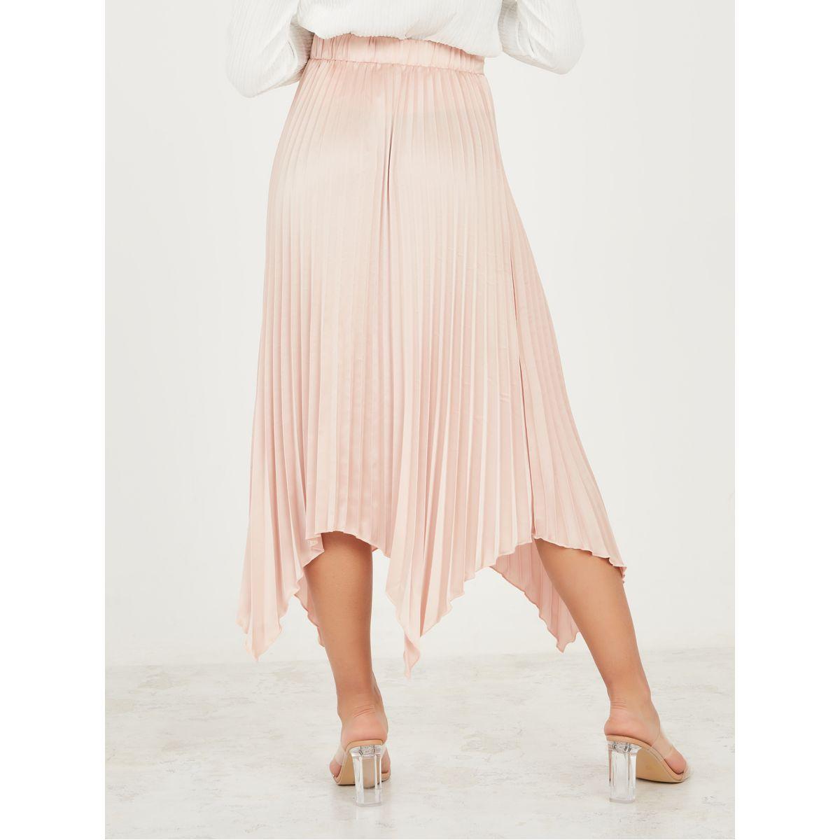 Styli Limited Pleated Midi Skirt with Handkerchief Hem-women-clothing-bottoms-skirts-image-4