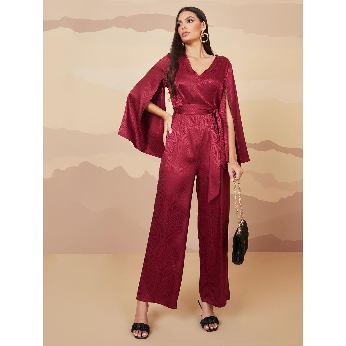 جمبسوت ساتان بأكمام كيب-women-clothing-jumpsuits-image-2
